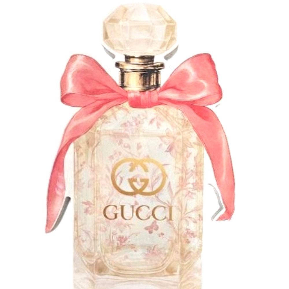 At Home Gucci Floral Butterfly Fragrance Bottle Wood Decor